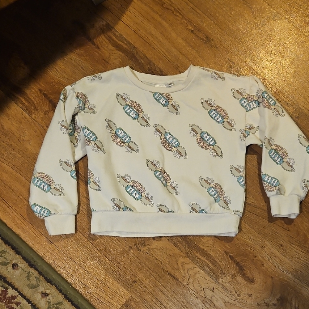 Friends The Television Series Girls Cream Sweat Shirt Size 7/8
